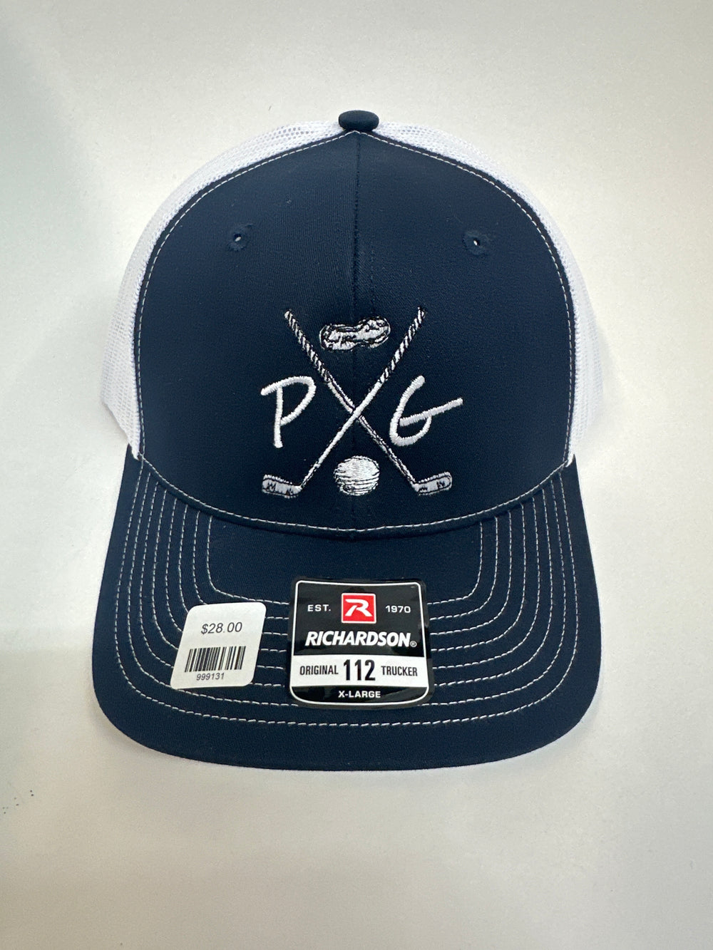 Peanuts and Golf Trucker Golf Hat - Navy/White XL