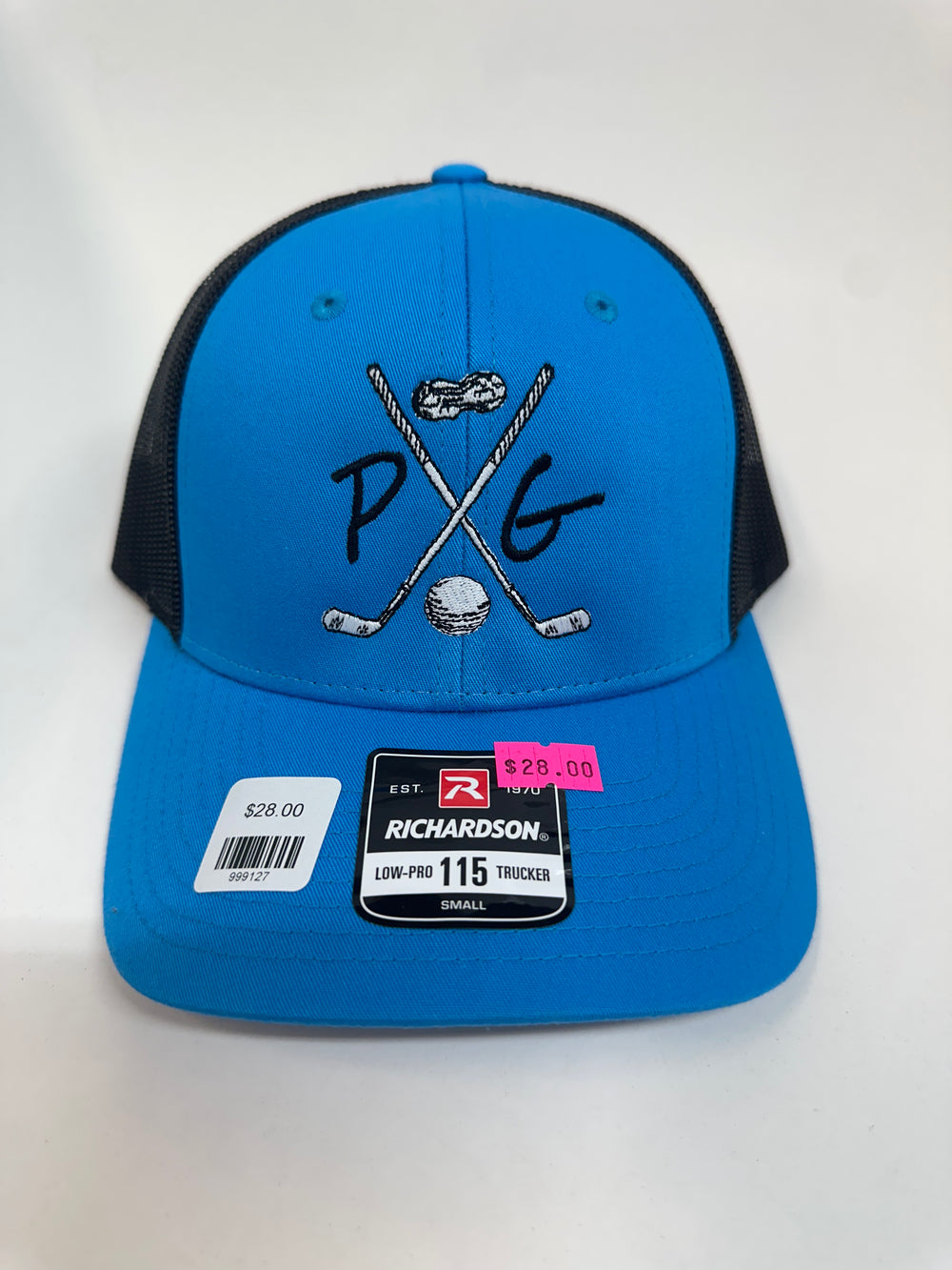 Peanuts and Golf Trucker Golf Hat - Blue/Black (SM Adjustable)