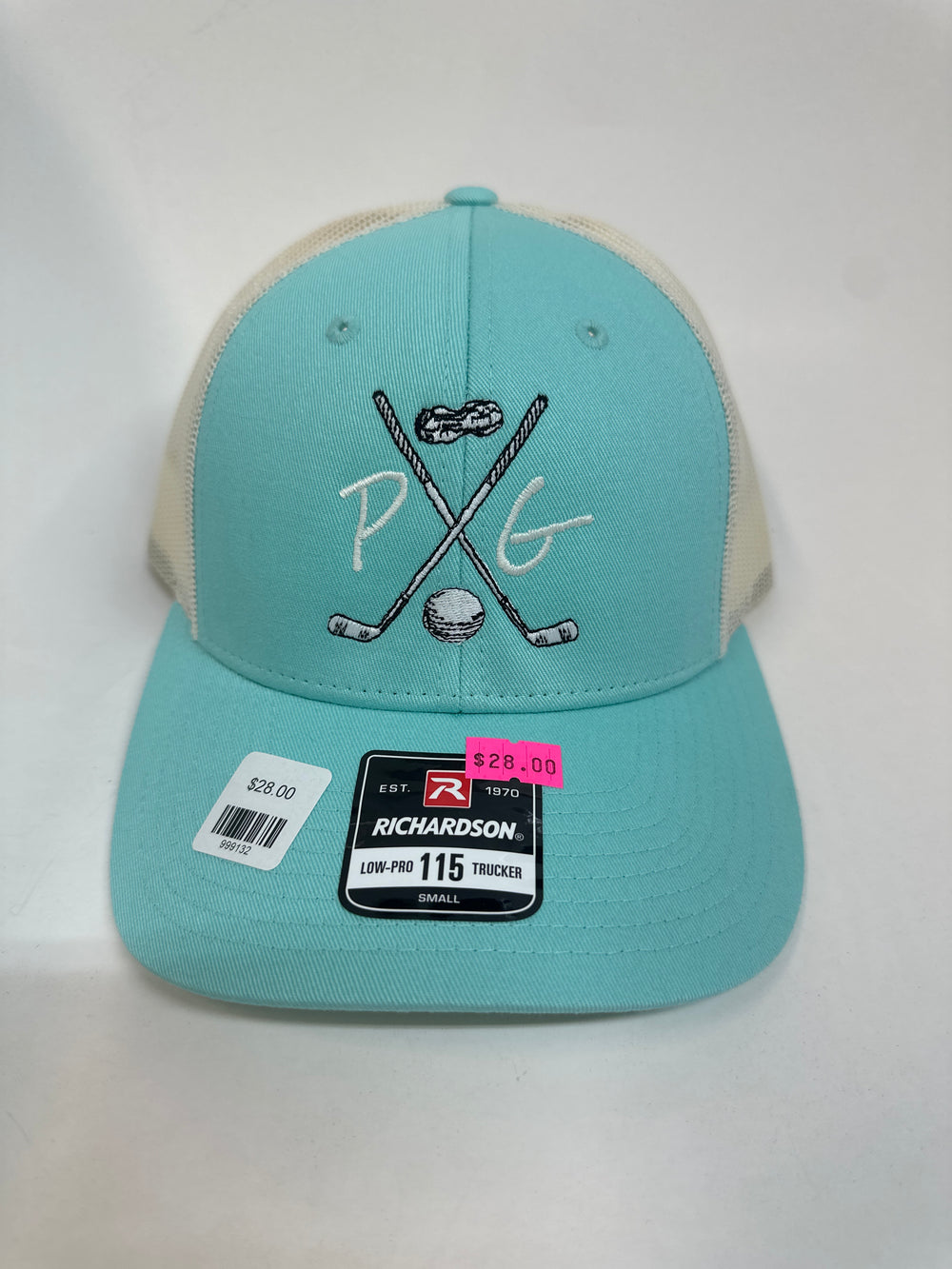 Peanuts and Golf Trucker Golf Hat - Mint/Cream (SM Adjustable)