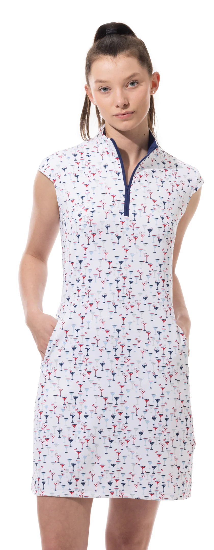 SanSoleil   SolStyle   Sleeveless Print Dress Libertini