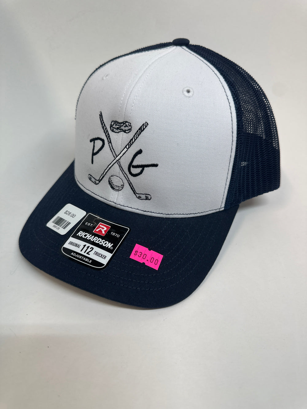 Peanuts and Golf Trucker Golf Hat - White/Navy