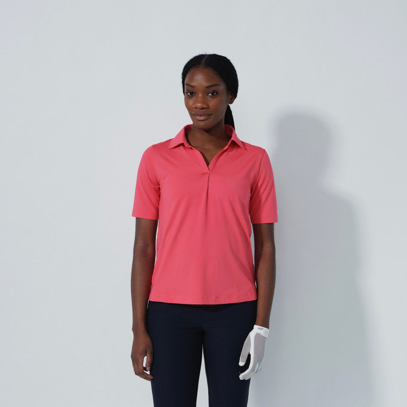 Daily Sport Bella Birdie Half Sleeve Polo Intense Coral