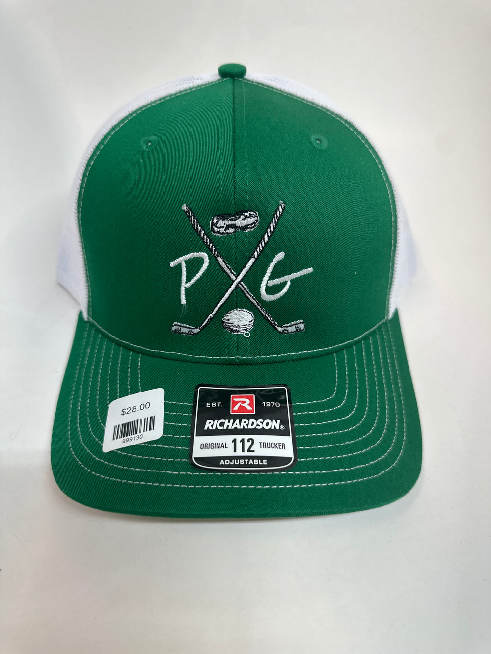 Peanuts and Golf Trucker Golf Hat - Green/White