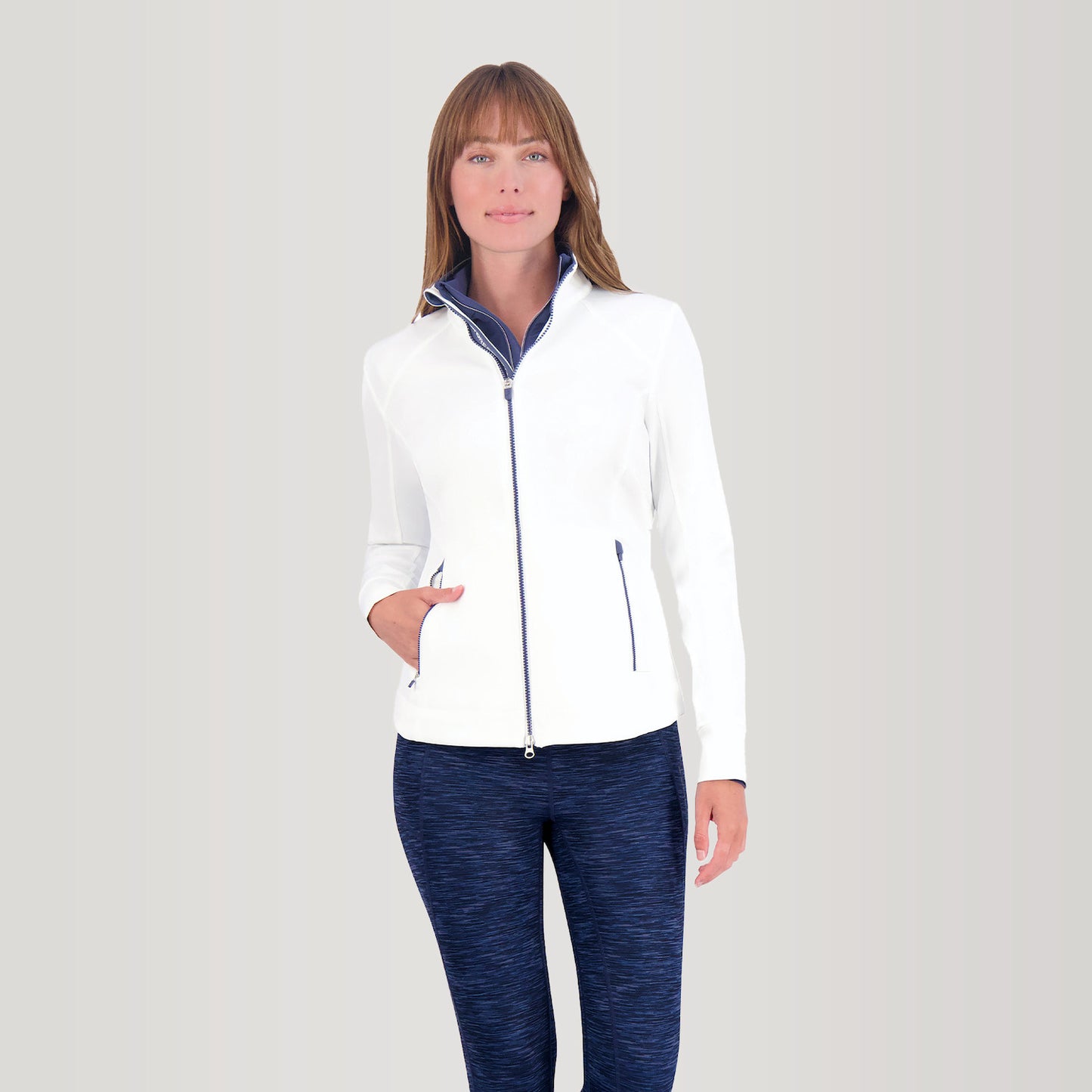 Zero Restriction  Z500 Mikaela Full Zip _ White/ Storm