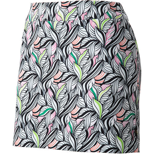 EP NY  16 1/2" TROPICAL LEAF Skort -White/Multi