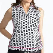 KINONA Sleeveless Golf Top - Bogey Round- Spiral Floral