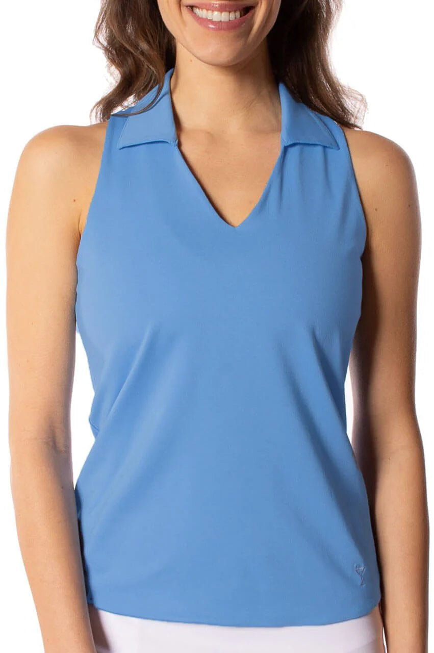 Golftini Sleeveless LISA Polo - Zoo Blue