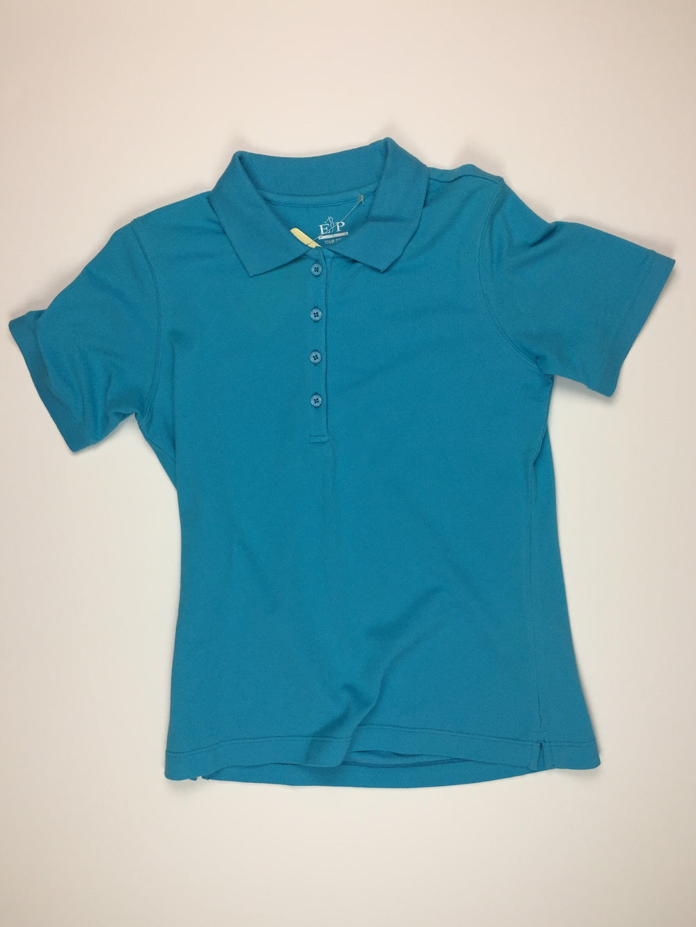 EP Pro Tour Dry Short Sleeve Cotton Golf Polo - Aqua Blue