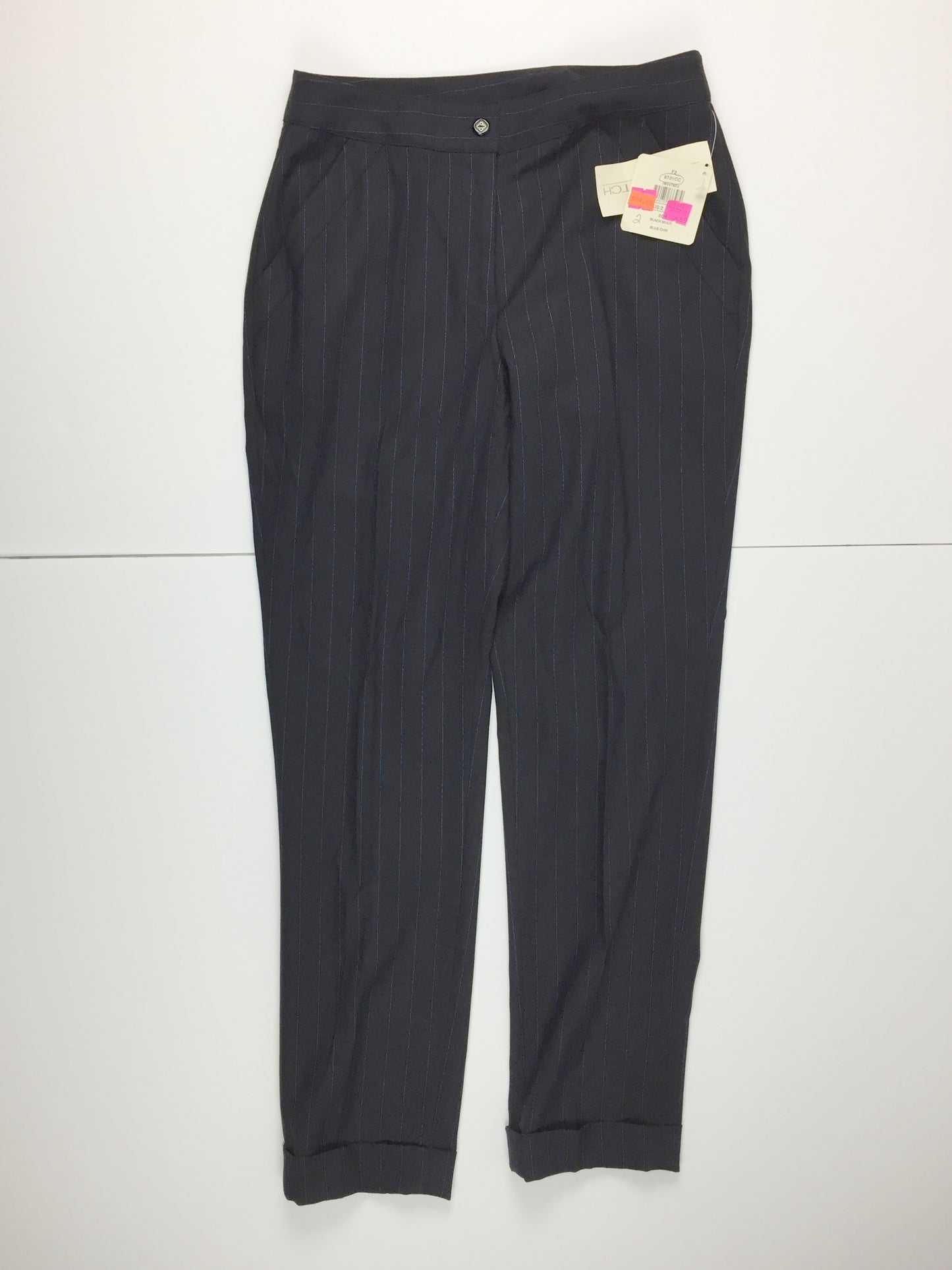 EP Pro Sport Black Golf Pant w/ Blue Pinstripe