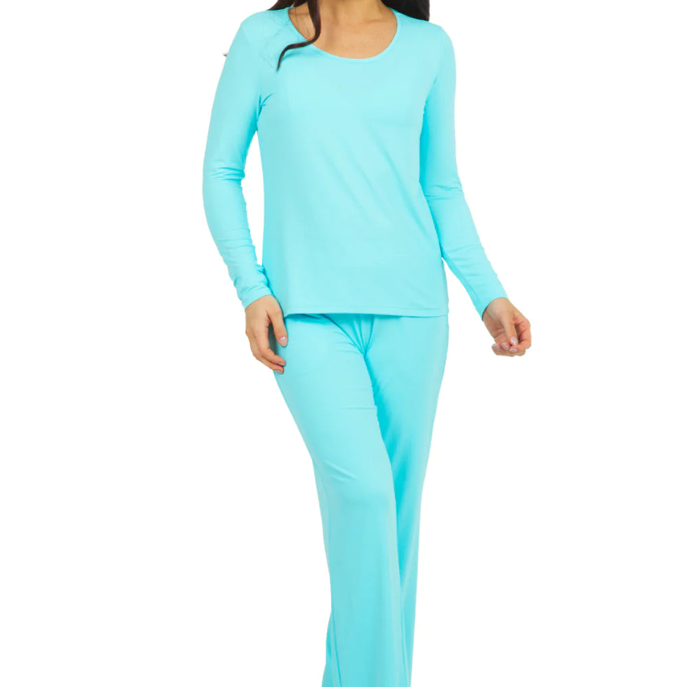 Ibkul   Women's   Pajama Set - Seafoam