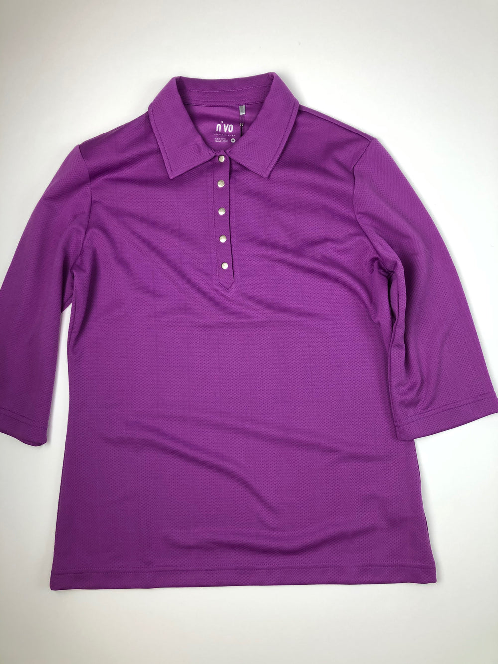 Nivo 3/4 Sleeve Purple Polo