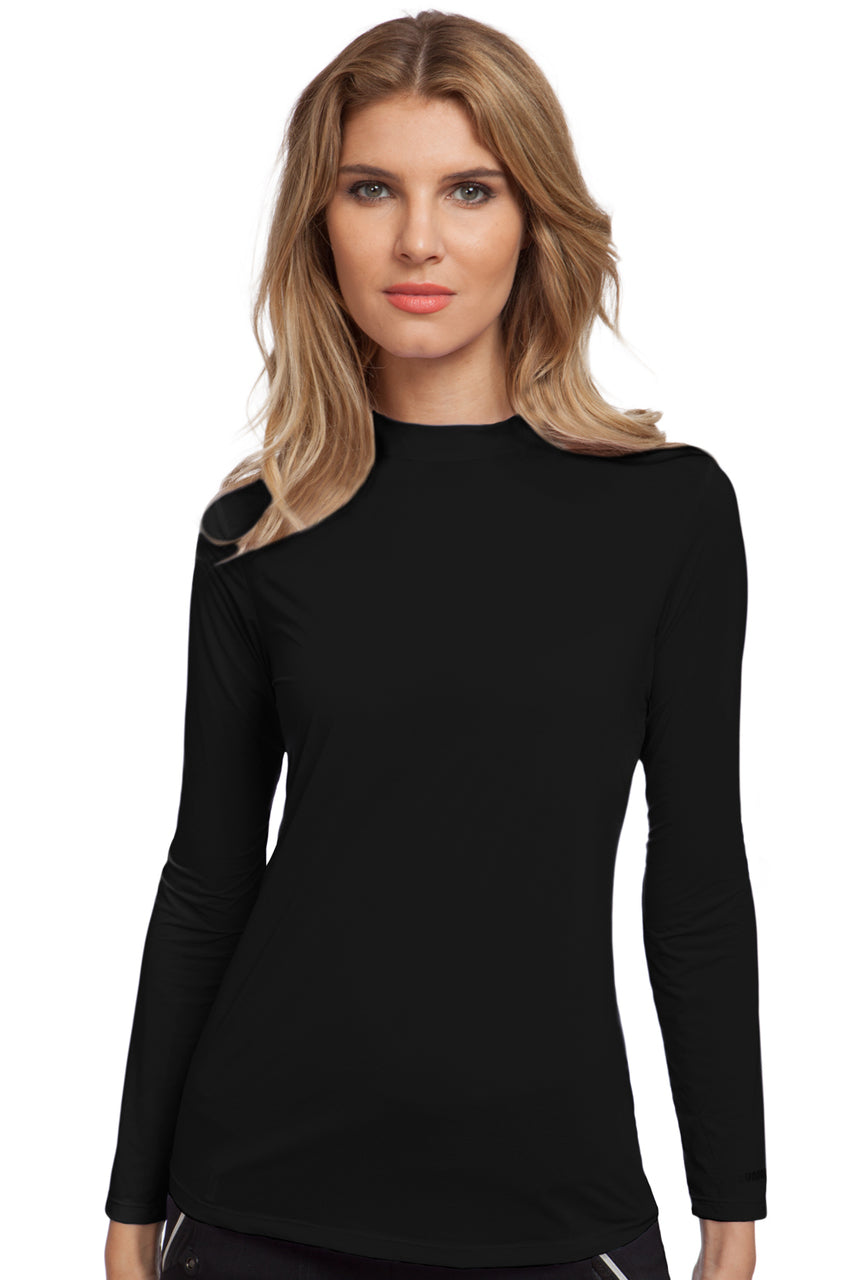 Jamie Sadock Jet Black Sunsense Mock Neck - UPF 30