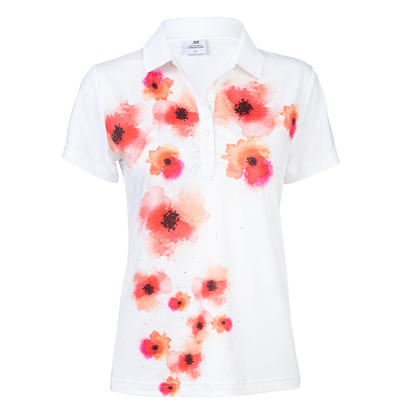 Daily Sport Jemima White Short Sleeve Polo