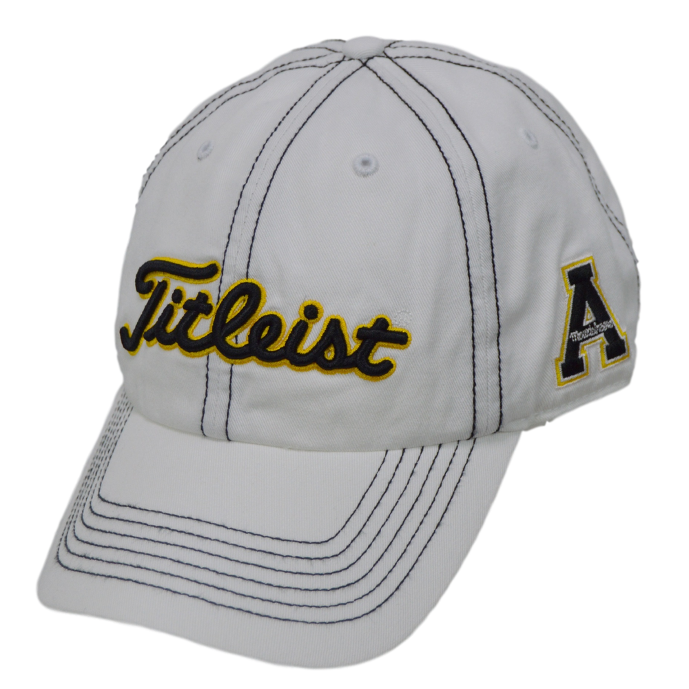 Titleist Golf Hat - Appalachian State 3 logo - White/Adjustable