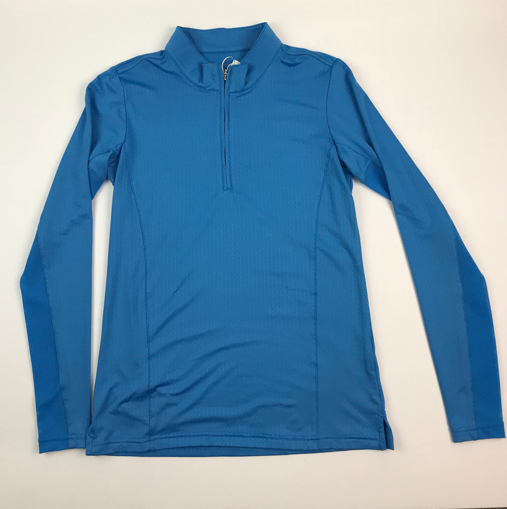 SanSoleil SunGlow Zip Mock. Blue | SPF 50