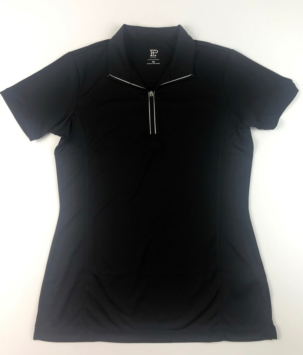 EP NY Short Sleeve Zip Mock Polo - Black