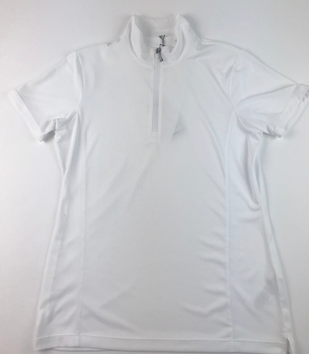 EP NY Short Sleeve Zip Mock Polo -White