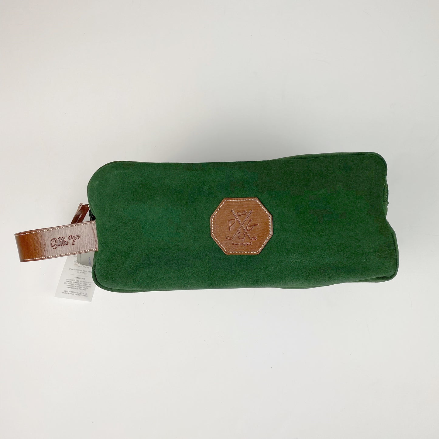 Barcelona Suede Shoe Bag - Peanuts and Golf in Dark Green