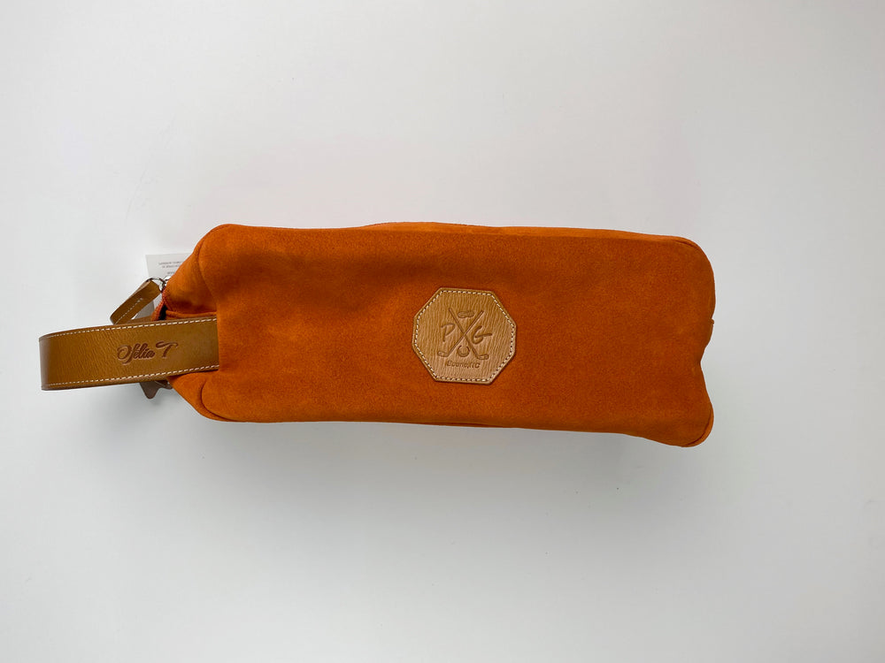 Barcelona Suede Shoe Bag - Peanuts and Golf in Orange