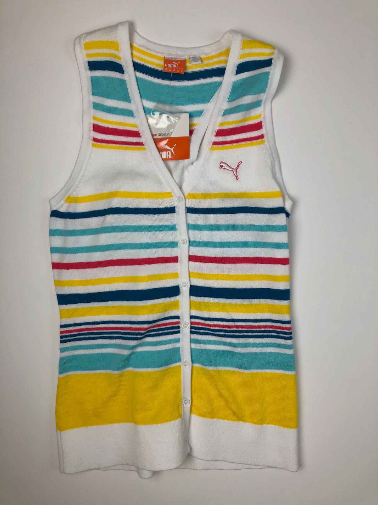 Puma Sleeveless Golf Striped Sweater Vest