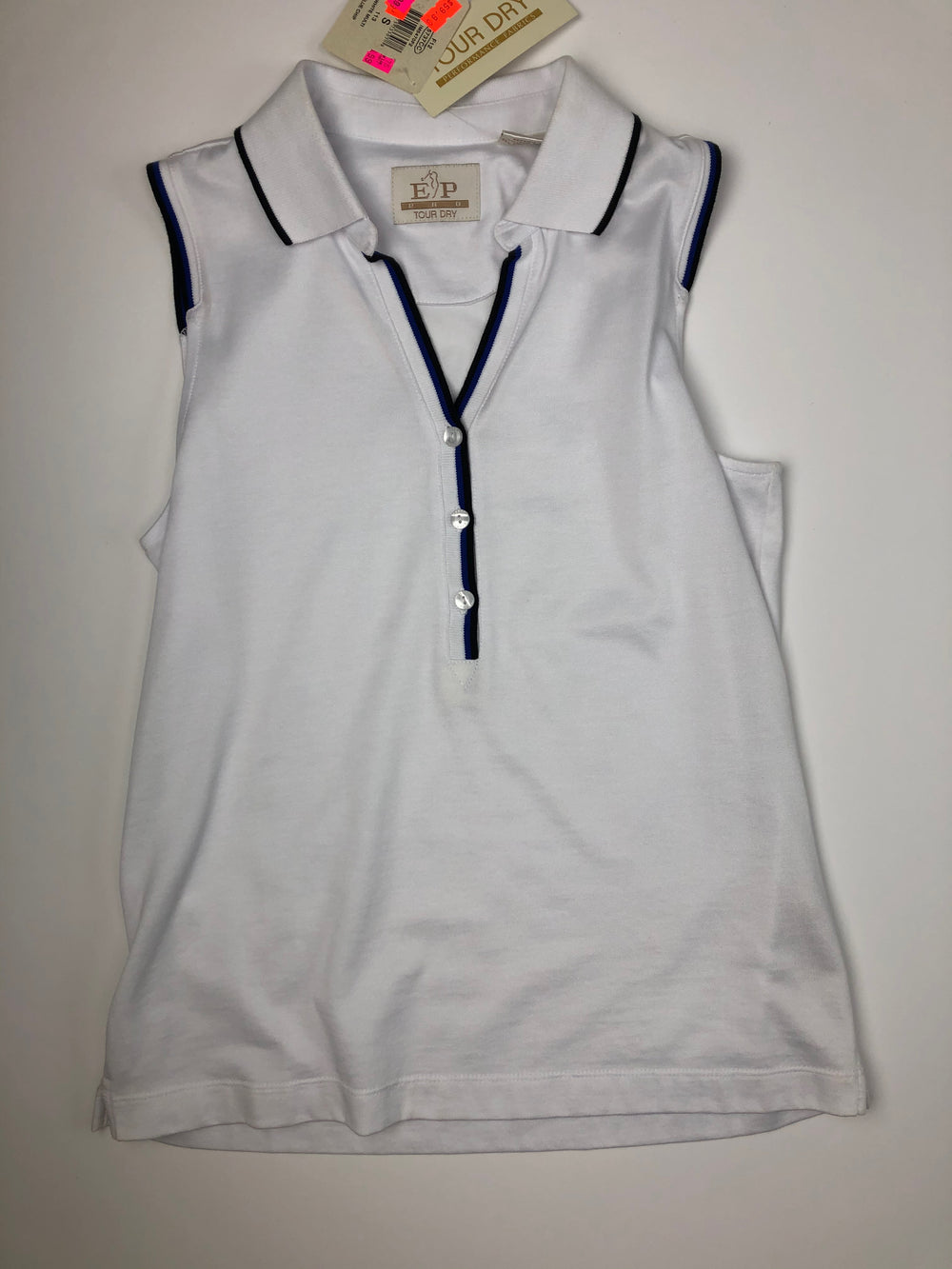 EP Pro White Sleeveless Shirt Blue Chip 5737