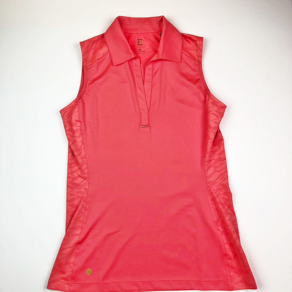 EP NY Sleeveless Crosshatch V Neck in Melon