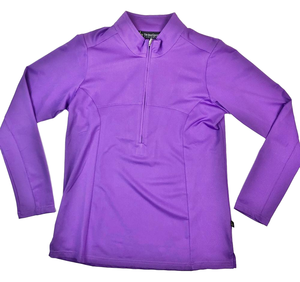 Birdee Sport Long Sleeve Polo in Purple