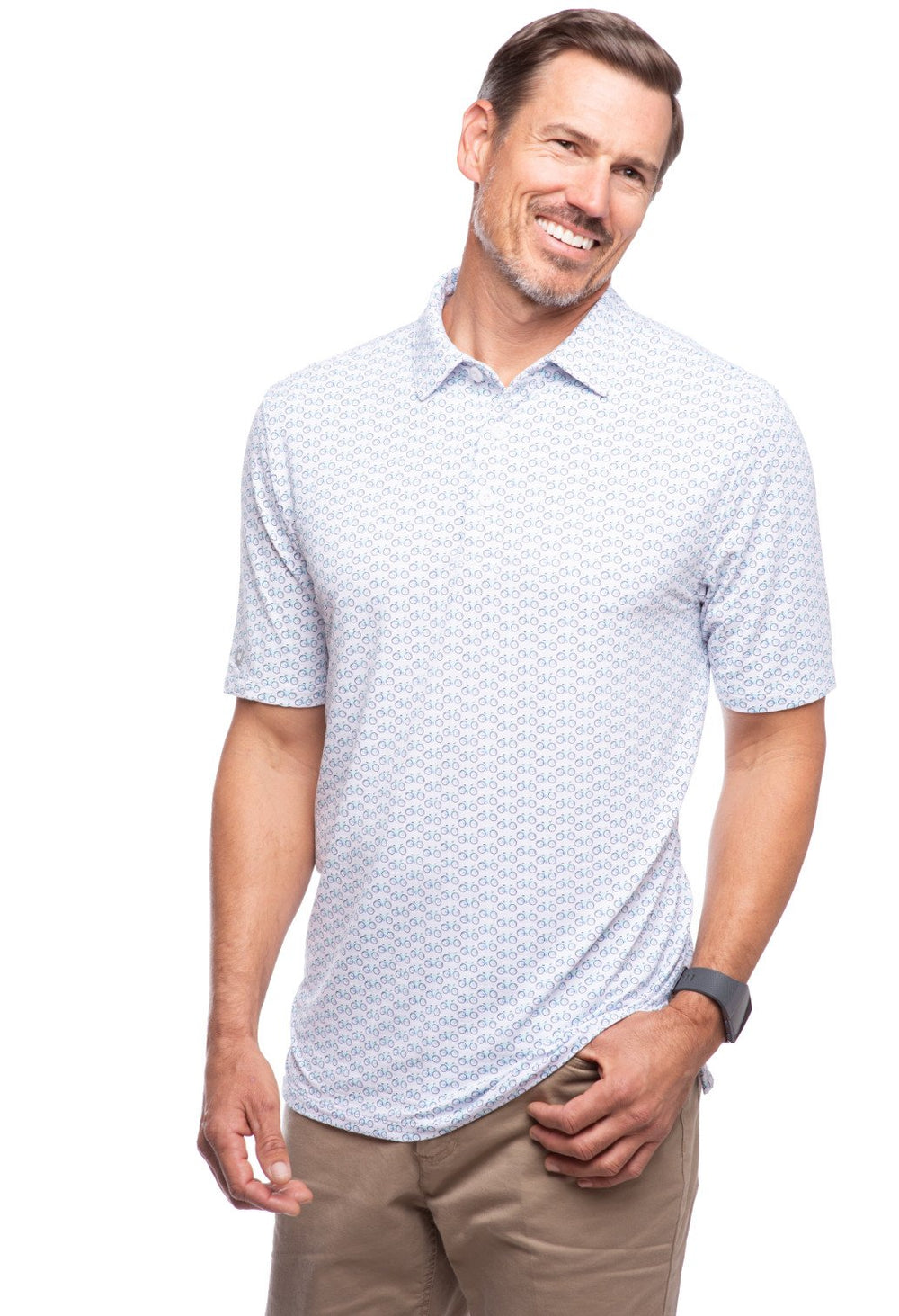 Ibkul Icifil Men's 30+Sun Protection Short Sleeve Shirt: Bicycle