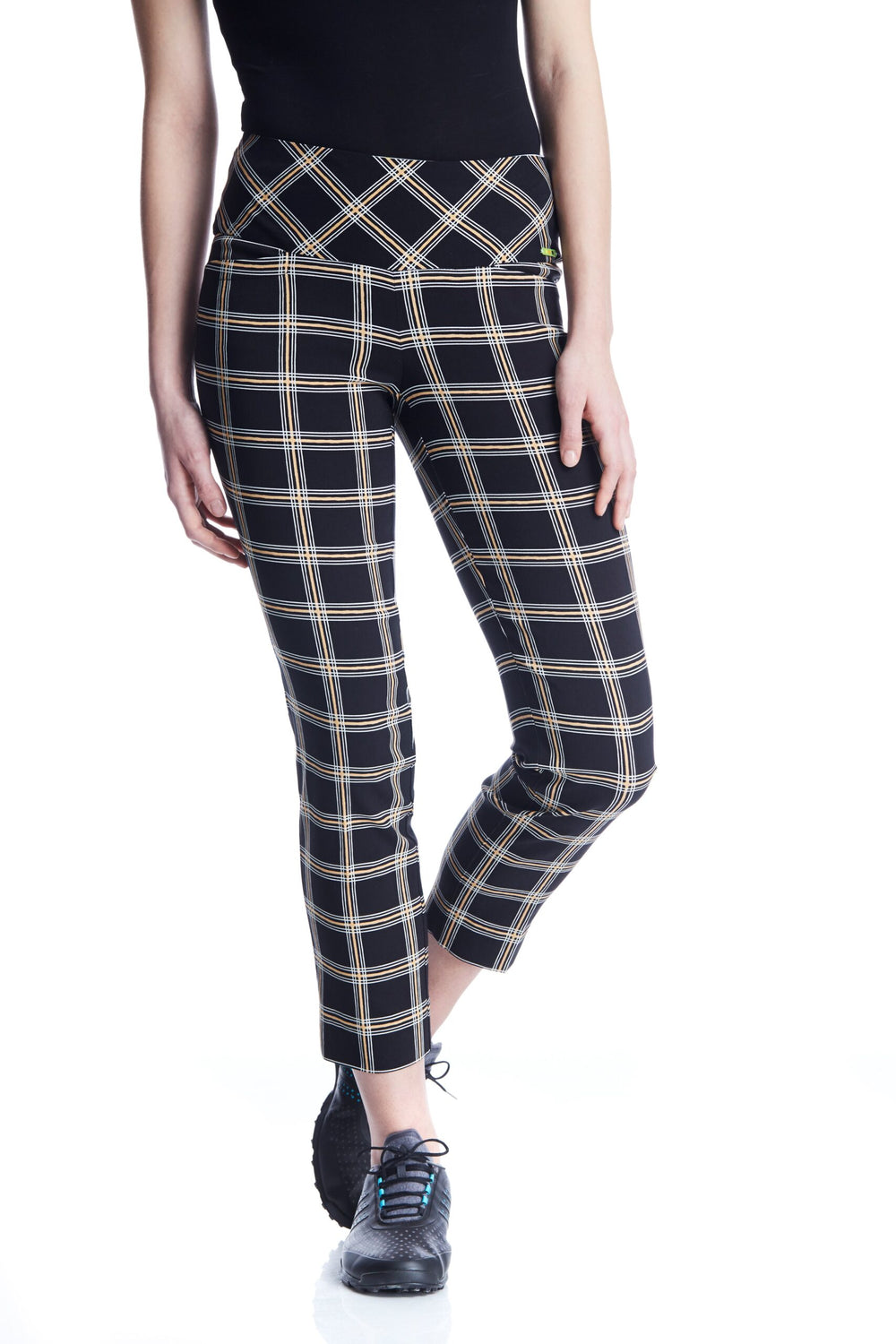 Swing Contro Gold Plaid  Masters Ankle Pants