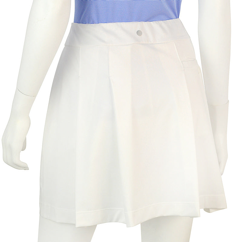 EP NY White Pull On 17.5" Skort with Back Pleat - SPF 50