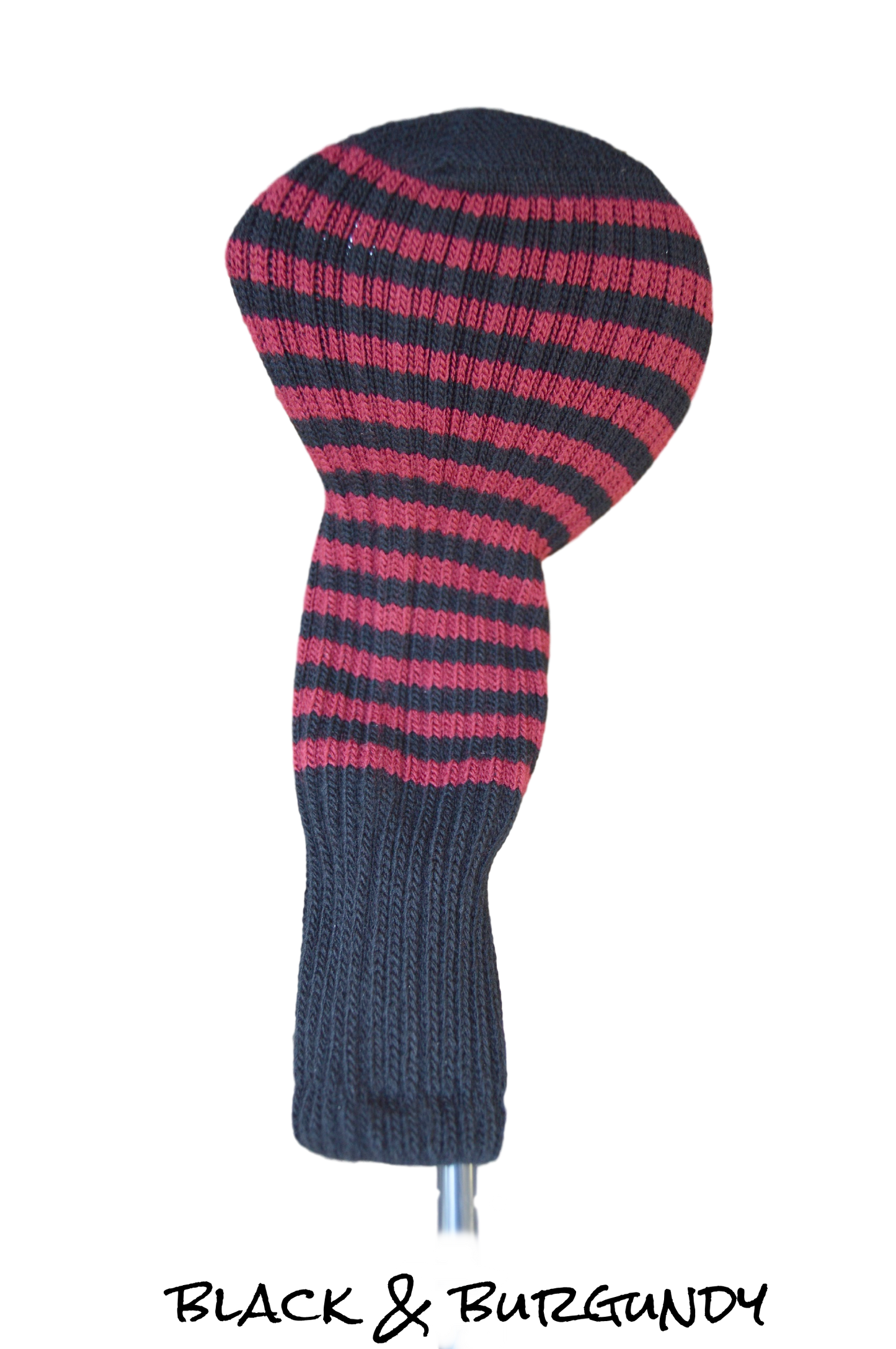 Black and Burgundy Club Sock Golf Headcover