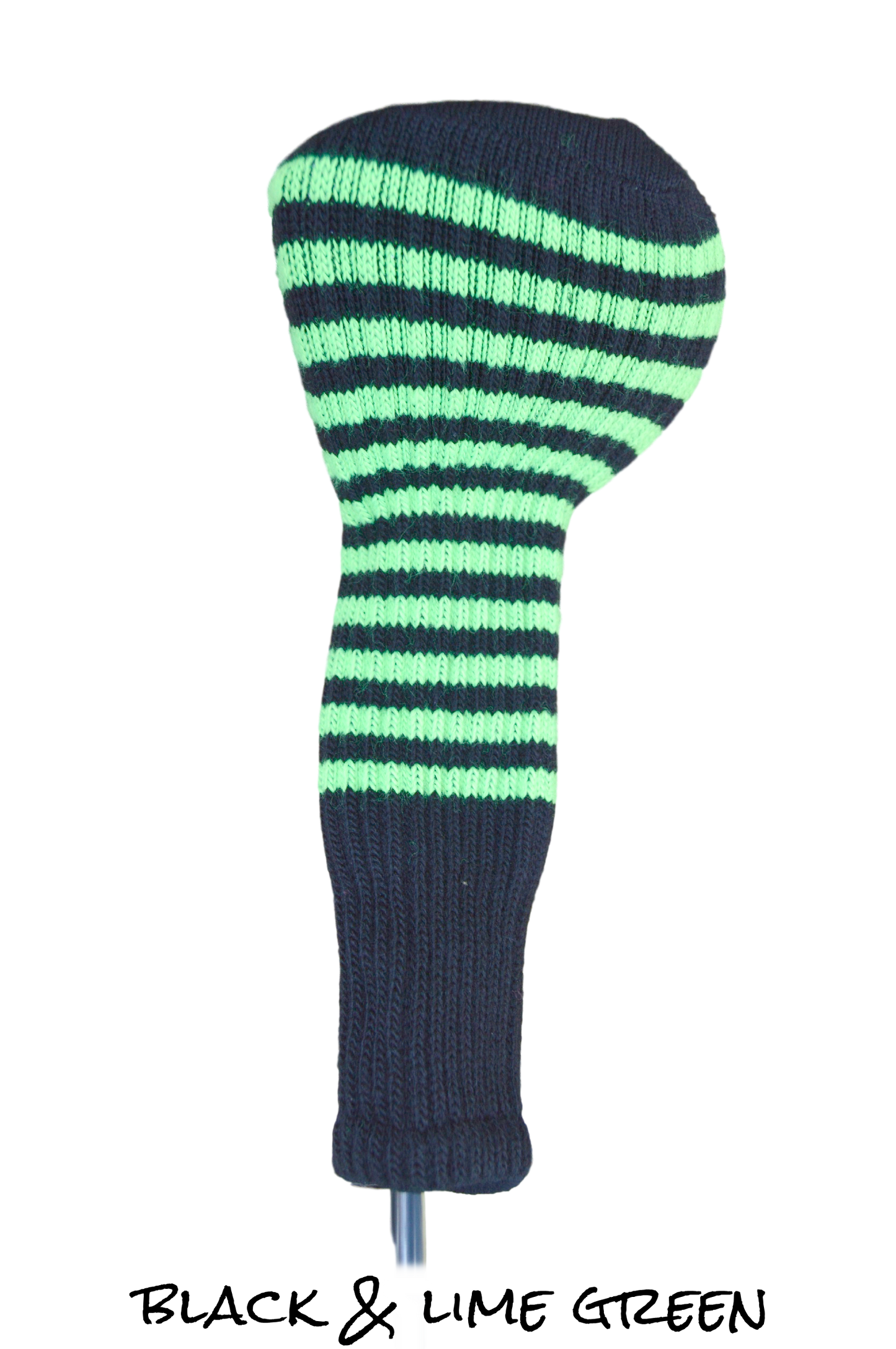 Black and Lime Green Club Sock Golf Headcover