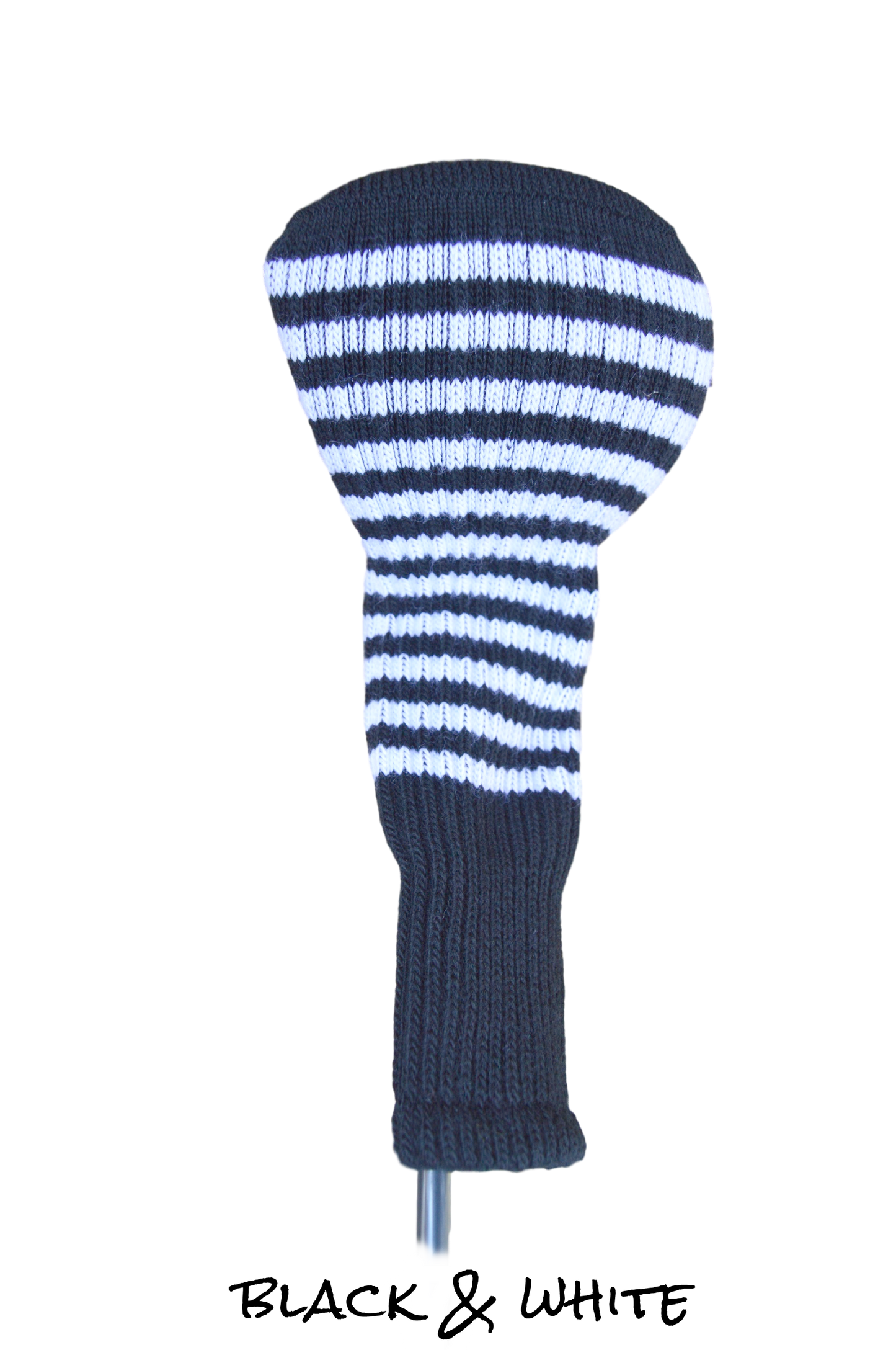 Black and White Club Sock Golf Headcover