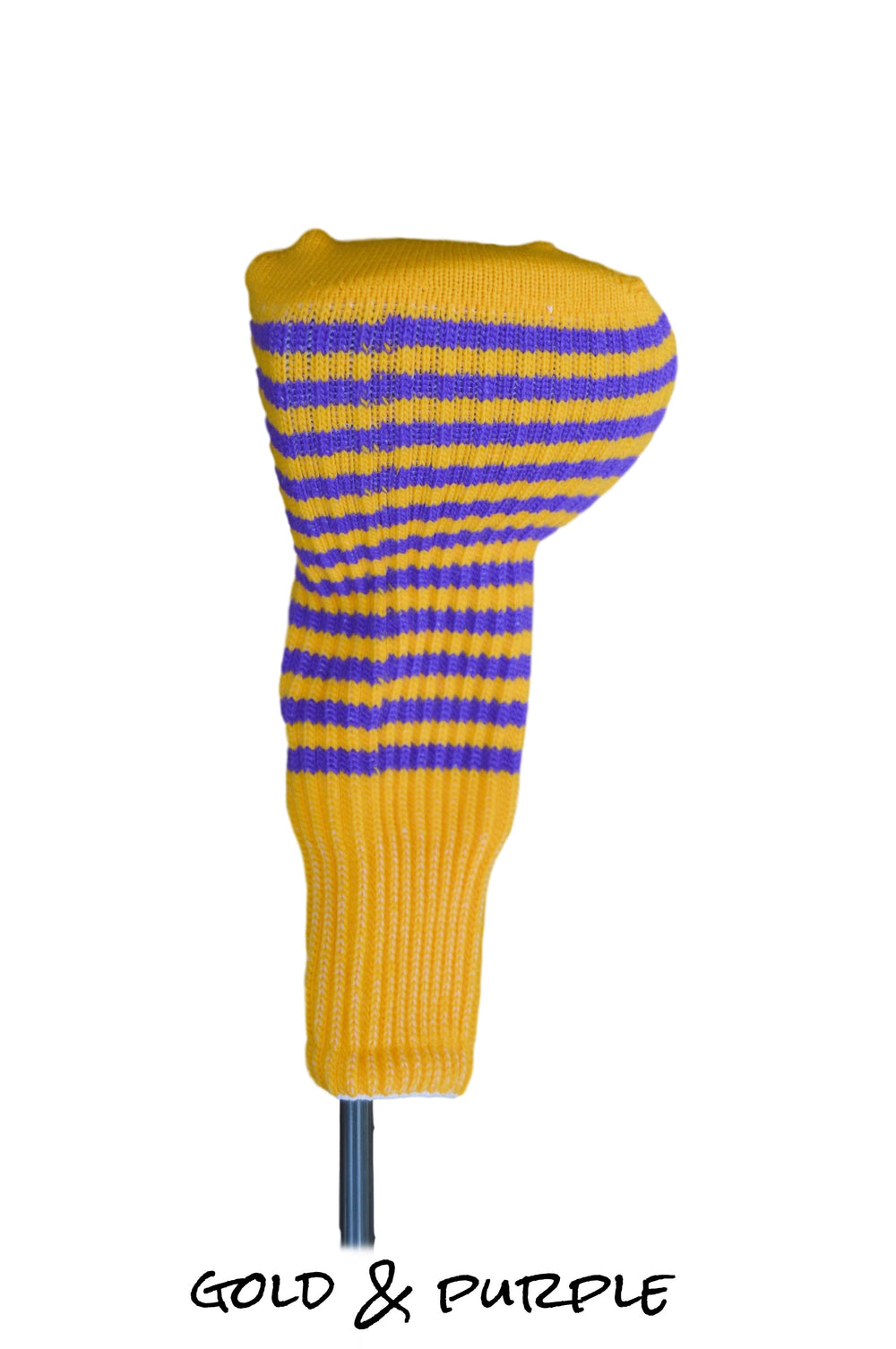 Gold and Purple Club Sock Golf Headcover