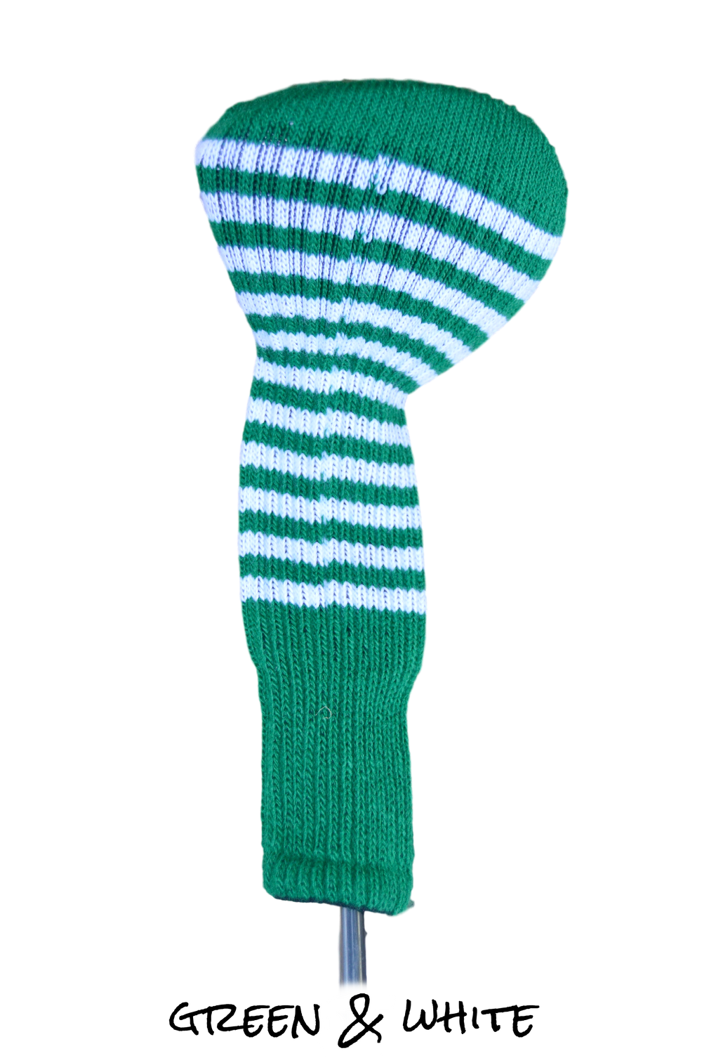 Green and White Club Sock Golf Headcover