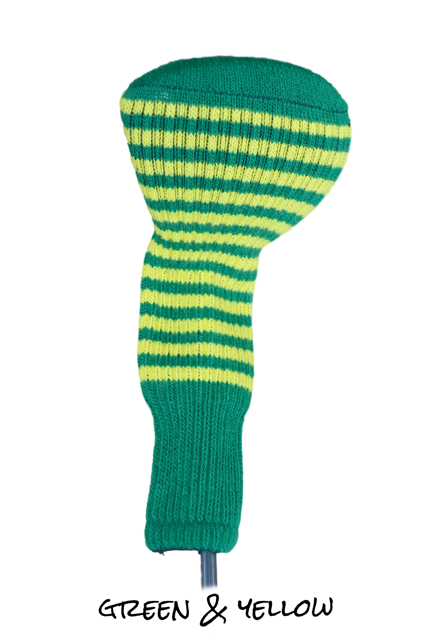 Green and Yellow Club Sock Golf Headcover