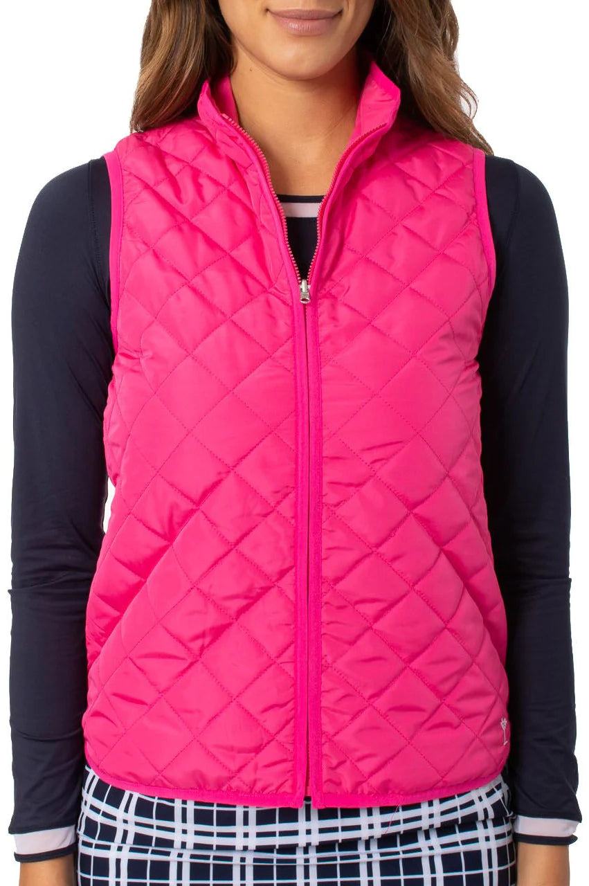 Goftini  - Quilted Vest -Hot Pink