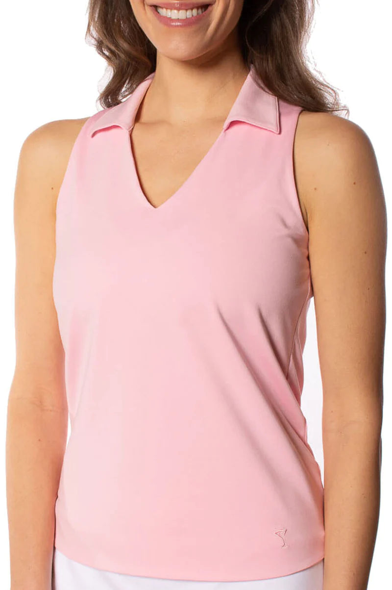 Golftini Sleeveless LISA Polo - LT PINK