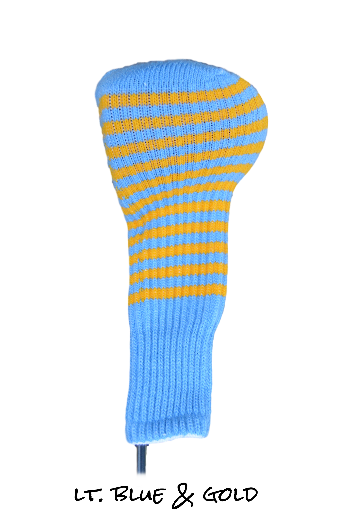 Light Blue and Gold Club Sock Golf Headcover