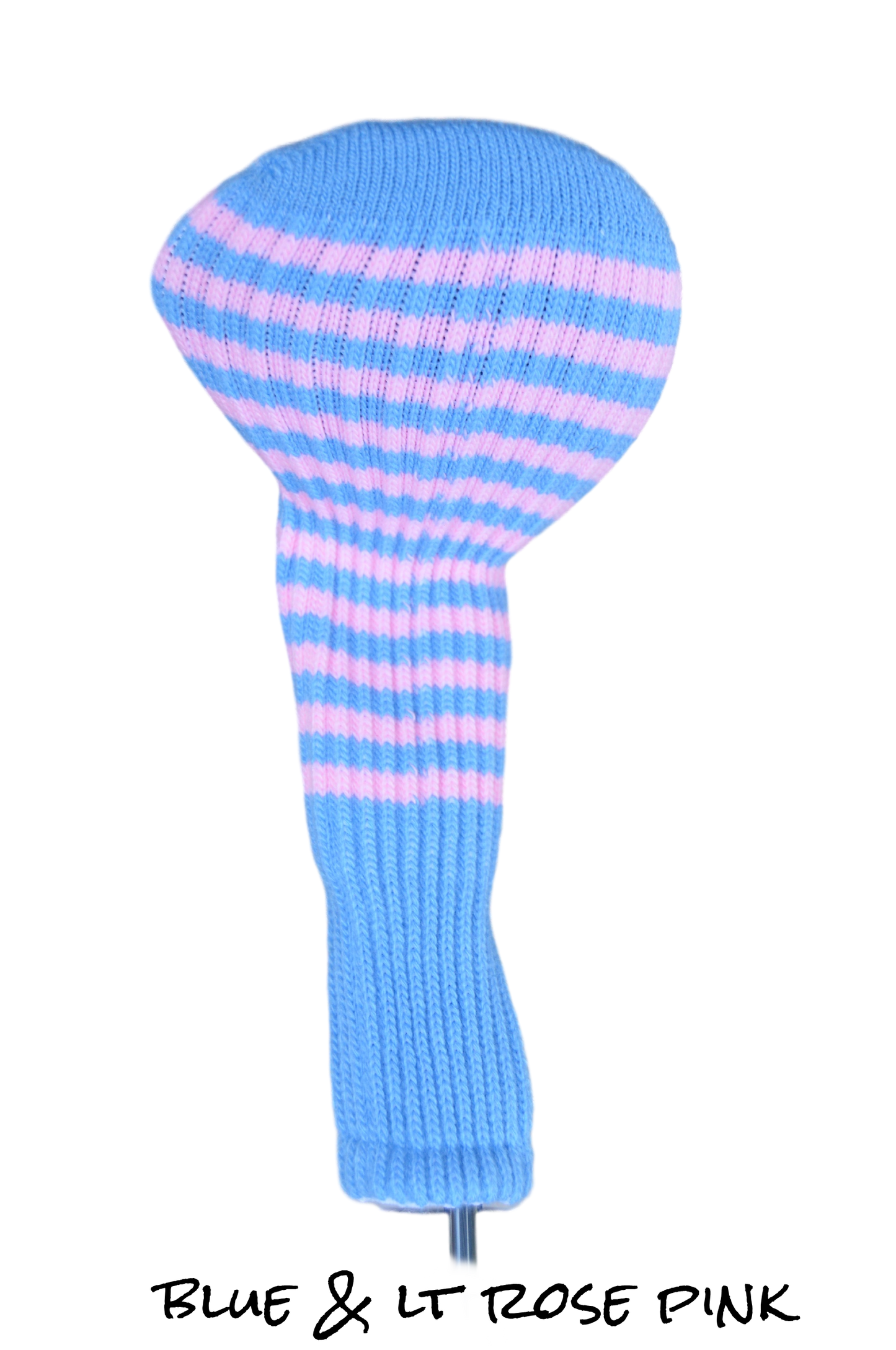 Light Blue and Light Rose Pink Club Sock Golf Headcover