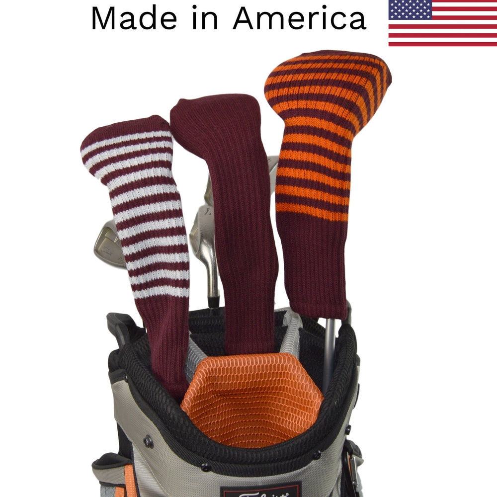 Maroon Club Sock Golf Headcovers