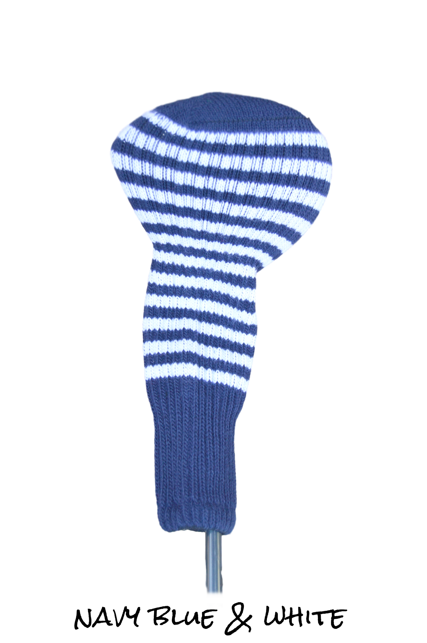 Navy Blue and White Club Sock Golf Headcover