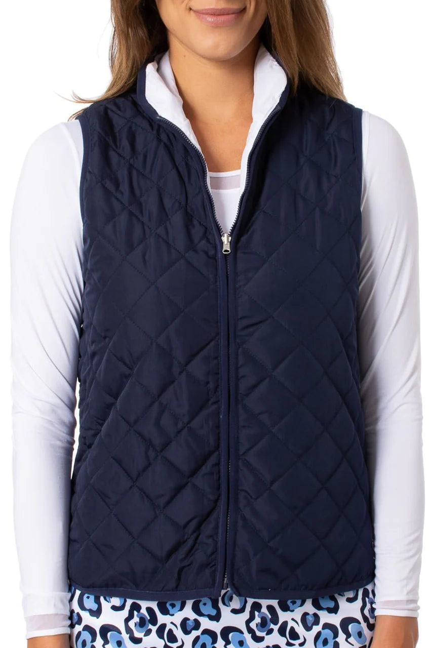 Goftini  -Reversible Wind Vest -Navy /White