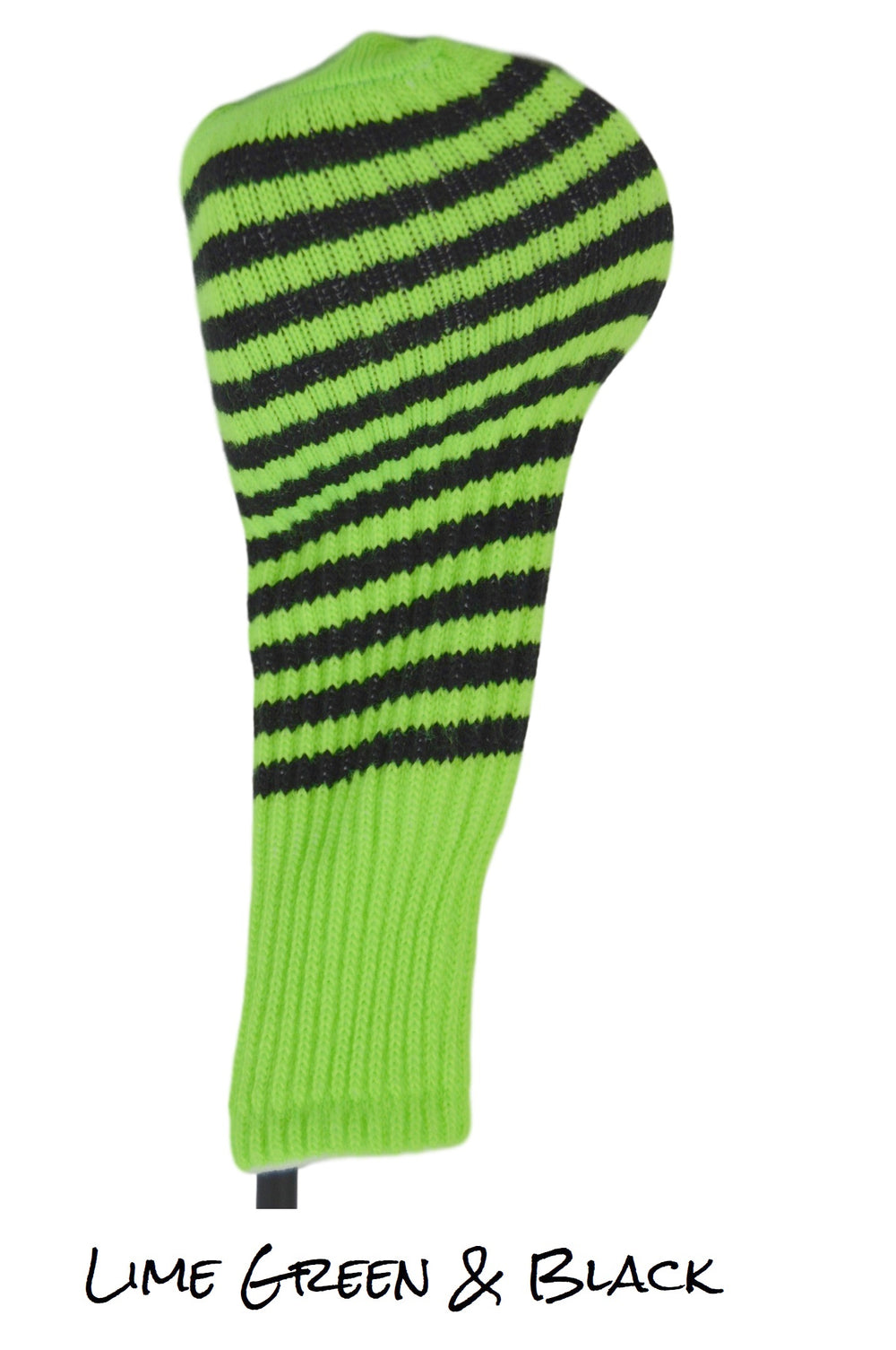 Lime Green and Black Club Sock Golf Headcover