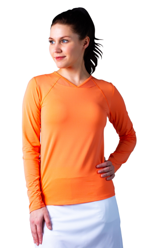 SanSoleil 900603 SolTek Ice V-Neck Papaya | SPF 50