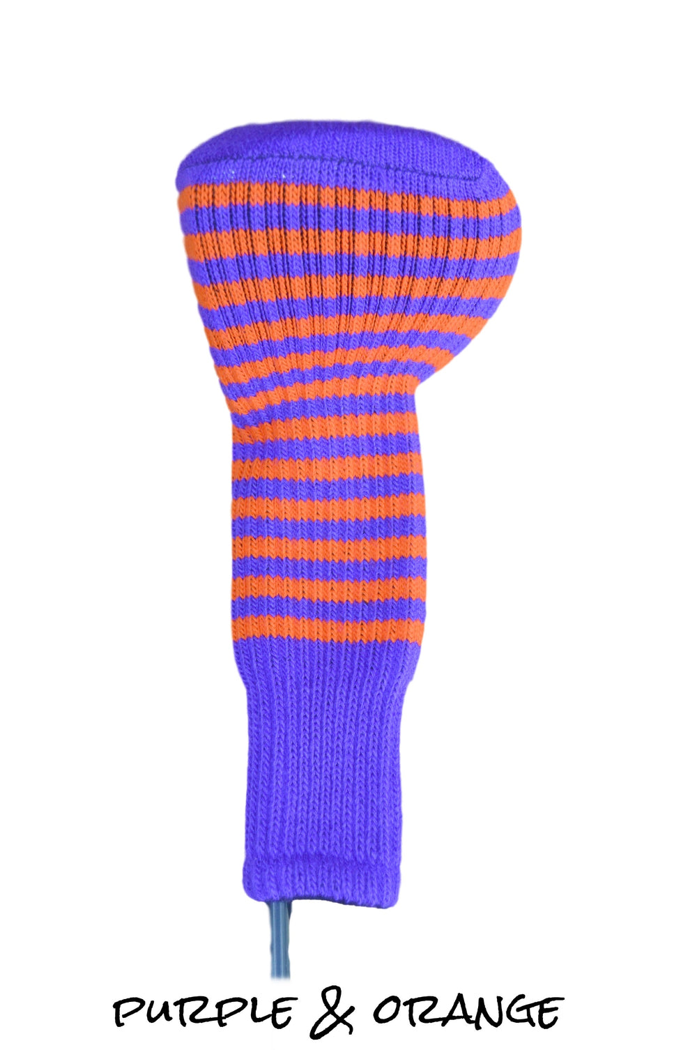 Purple and Orange Club Sock Golf Headcover