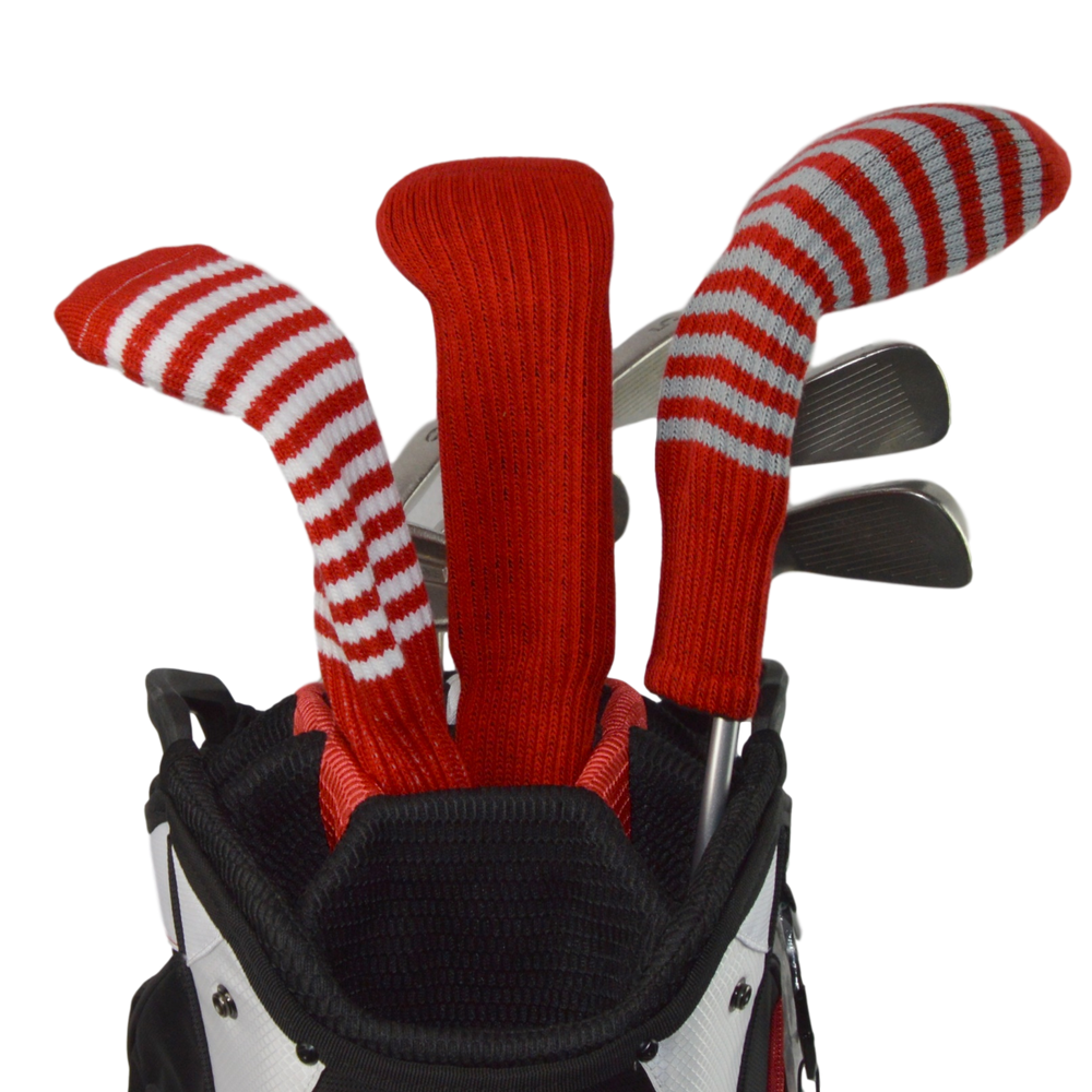 
                      
                        Red and Silver Club Sock Golf Headcover
                      
                    