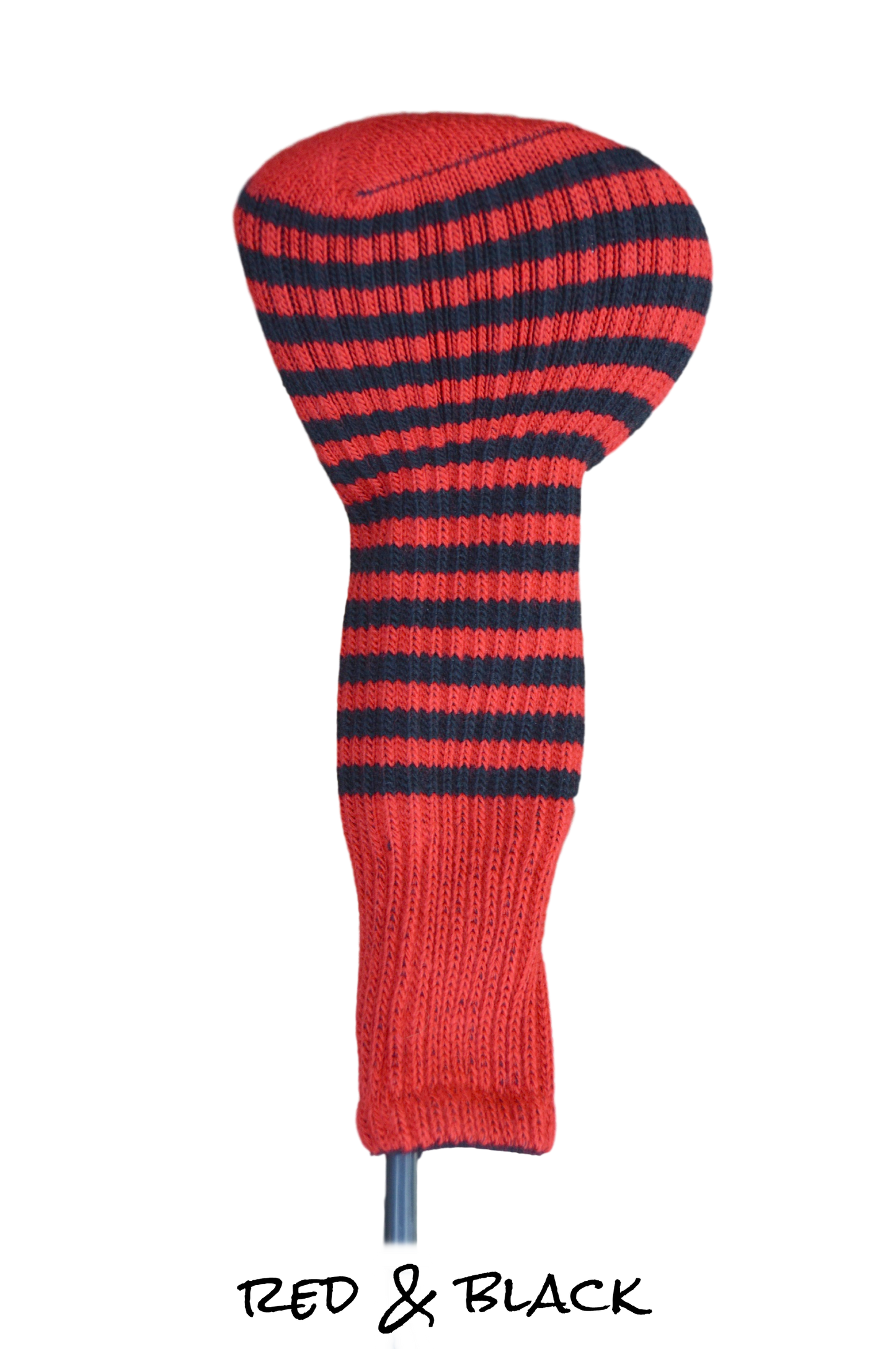 Red and Black Club Sock Golf Headcover