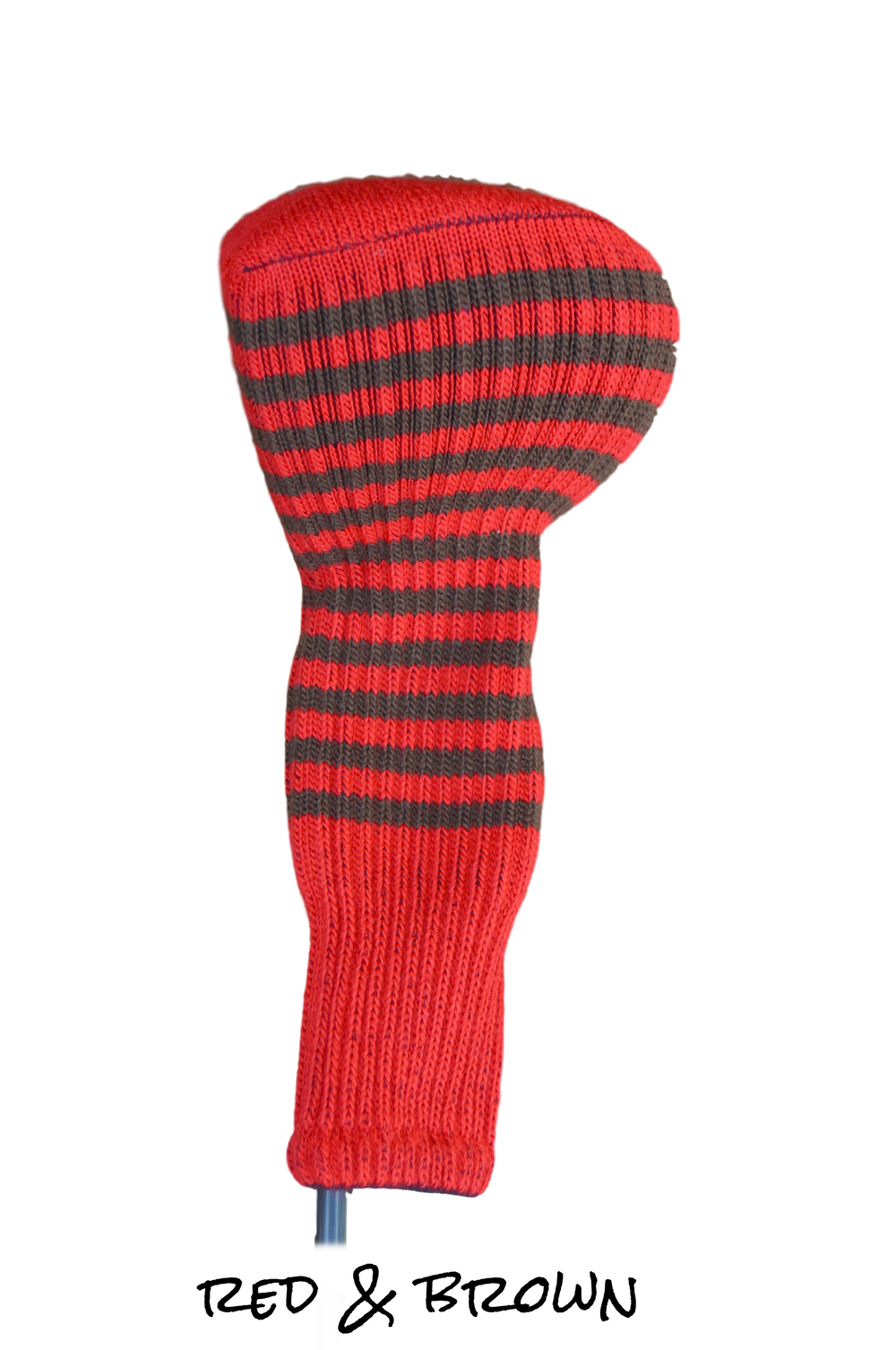 Red and Brown Club Sock Golf Headcover