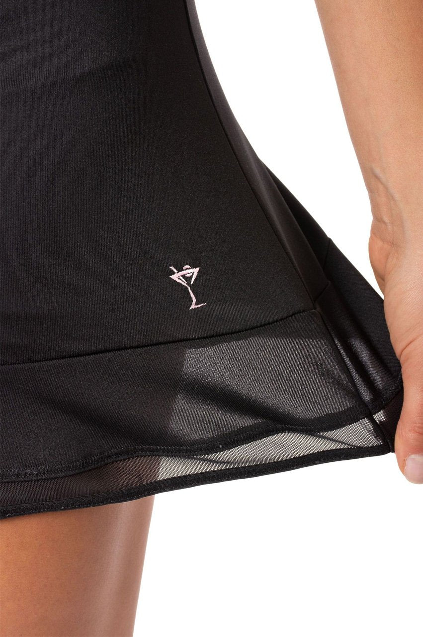 Golftini  Pull On Tech Skort  Black Top Golf